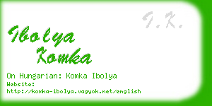 ibolya komka business card